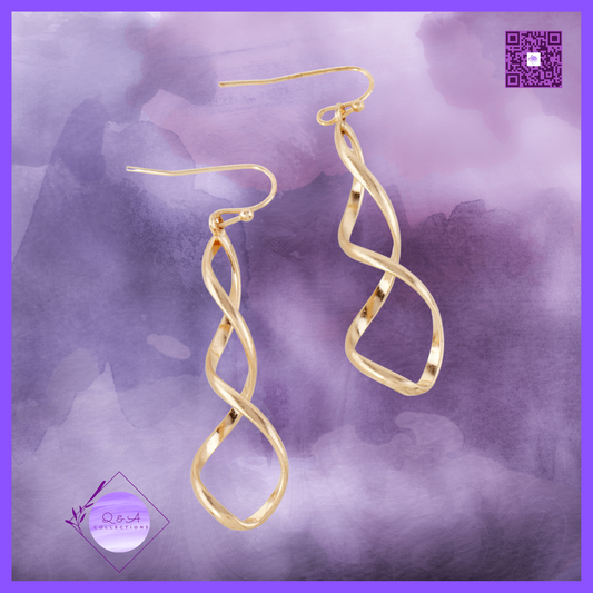 Twirl and Spiral Drop Dangle Earrings