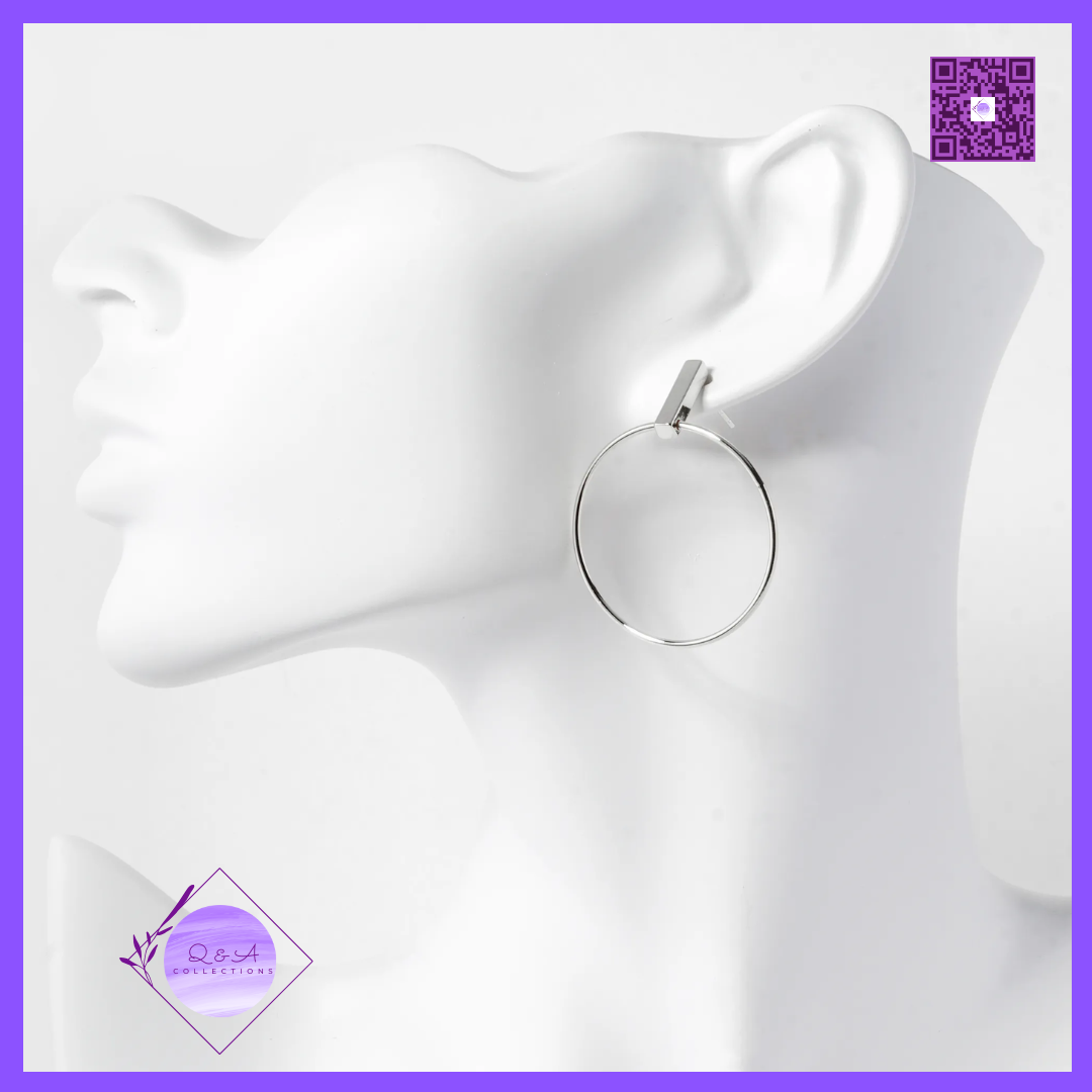 18K Gold Dipped Brass Door Knocker Sterling Silver Post Dangle Earrings