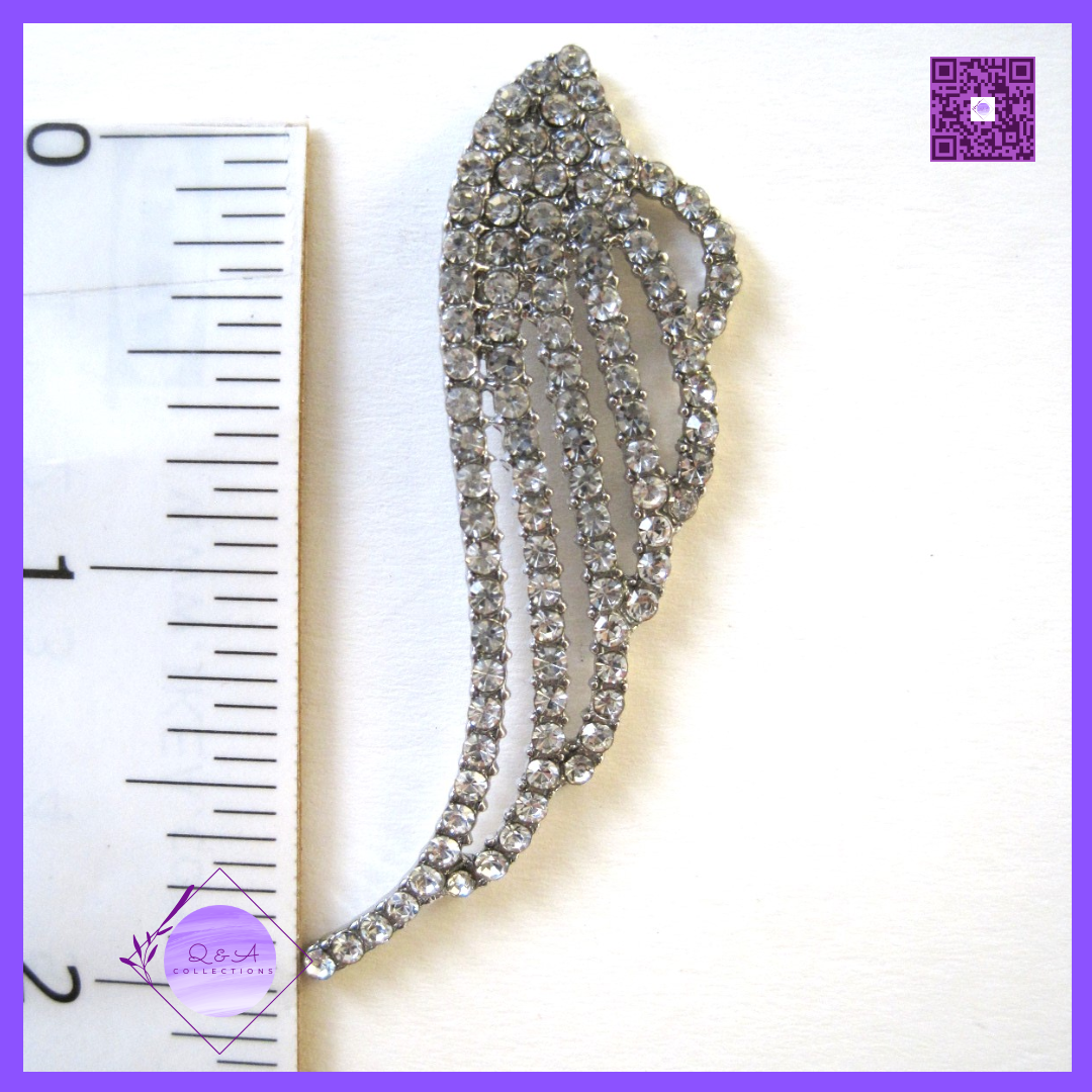 Angel’s Wing Clear Rhinestone Post