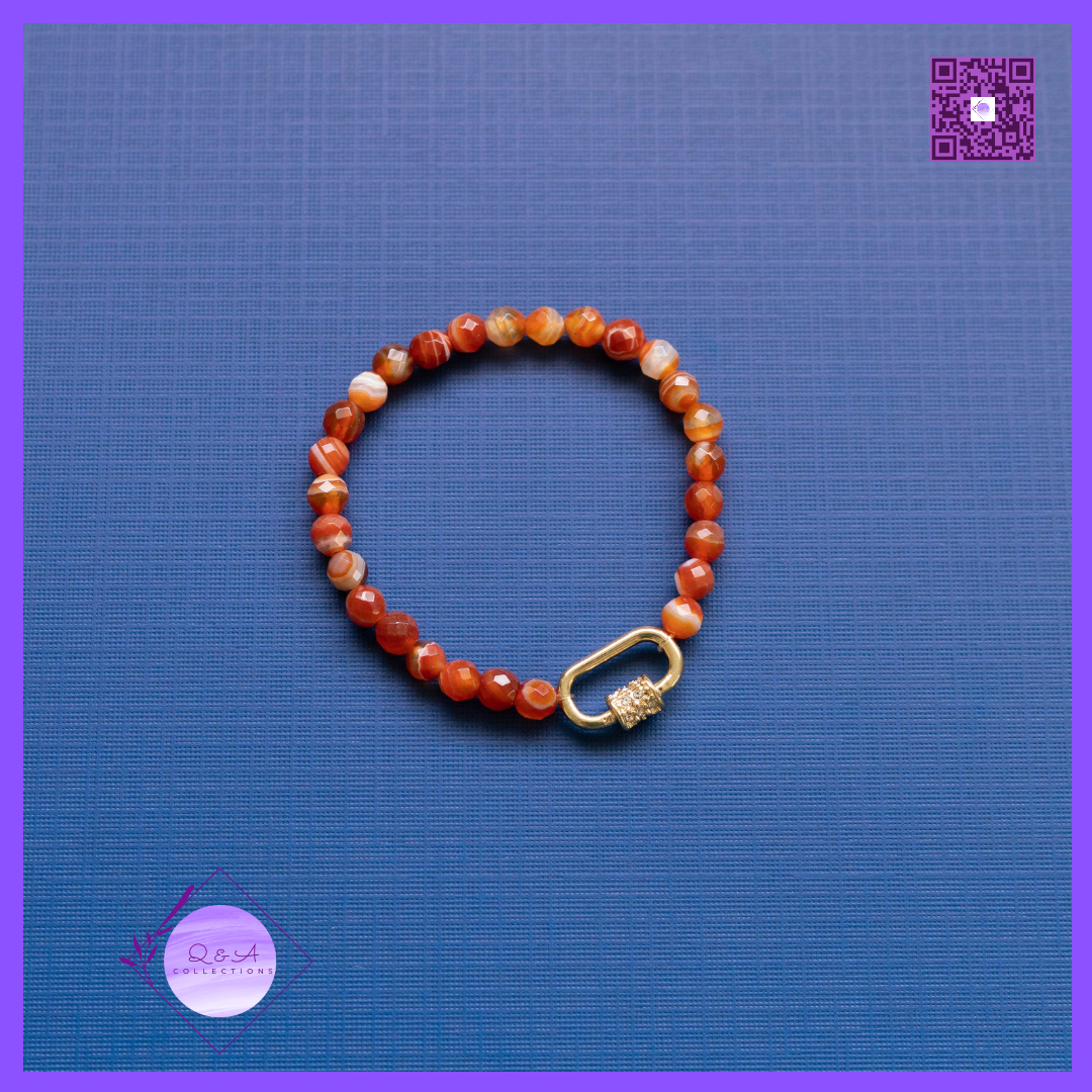 Stone Lock Stretch Bracelet