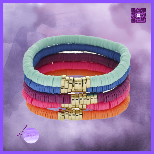 Five Row Stacked Bead Bracelet Set