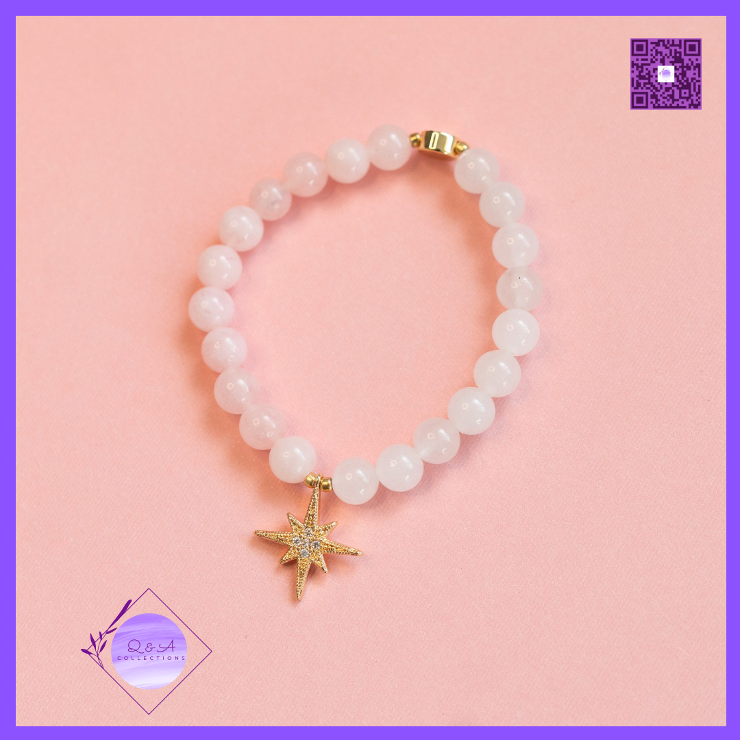 Mini’s Pink And White Stretch Bracelet