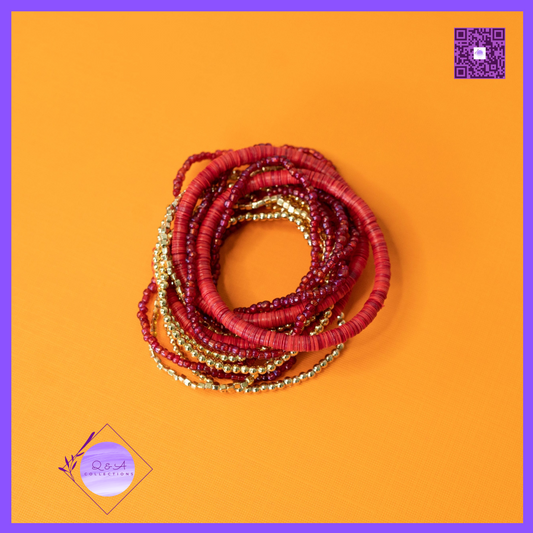 Red Bead Stretch Bracelet