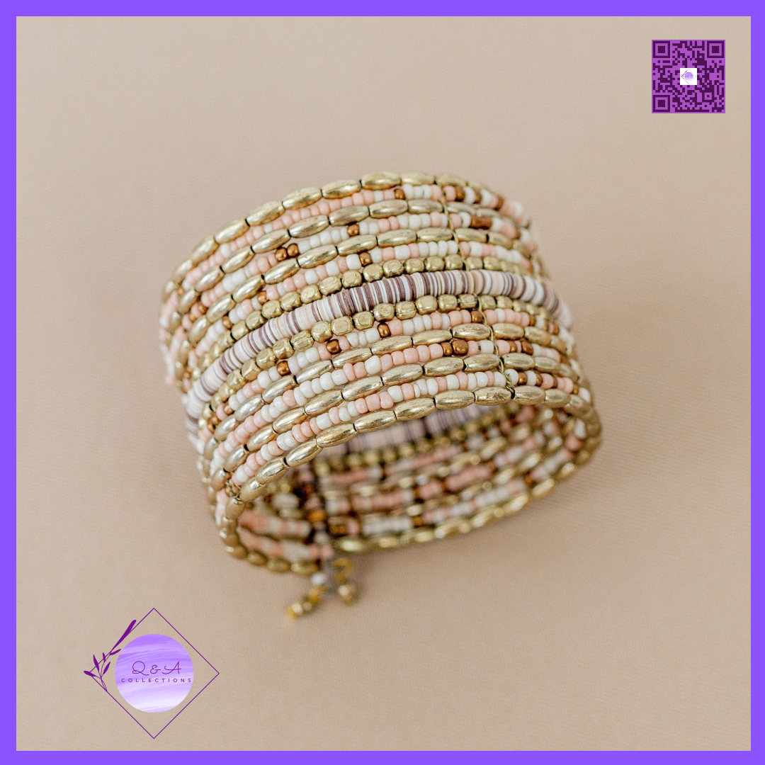 Gold and Ivory Coil Bracelet