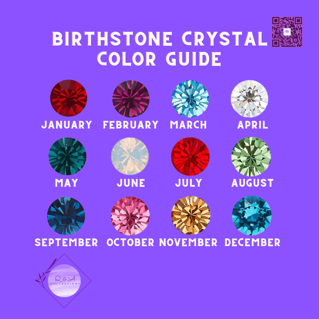 Rotatable Rings with Shining Birthstone Crystals