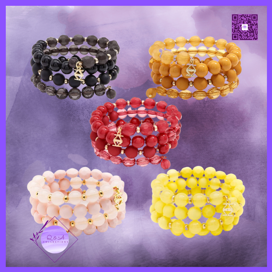 Matte and Glossy Beaded Bracelets