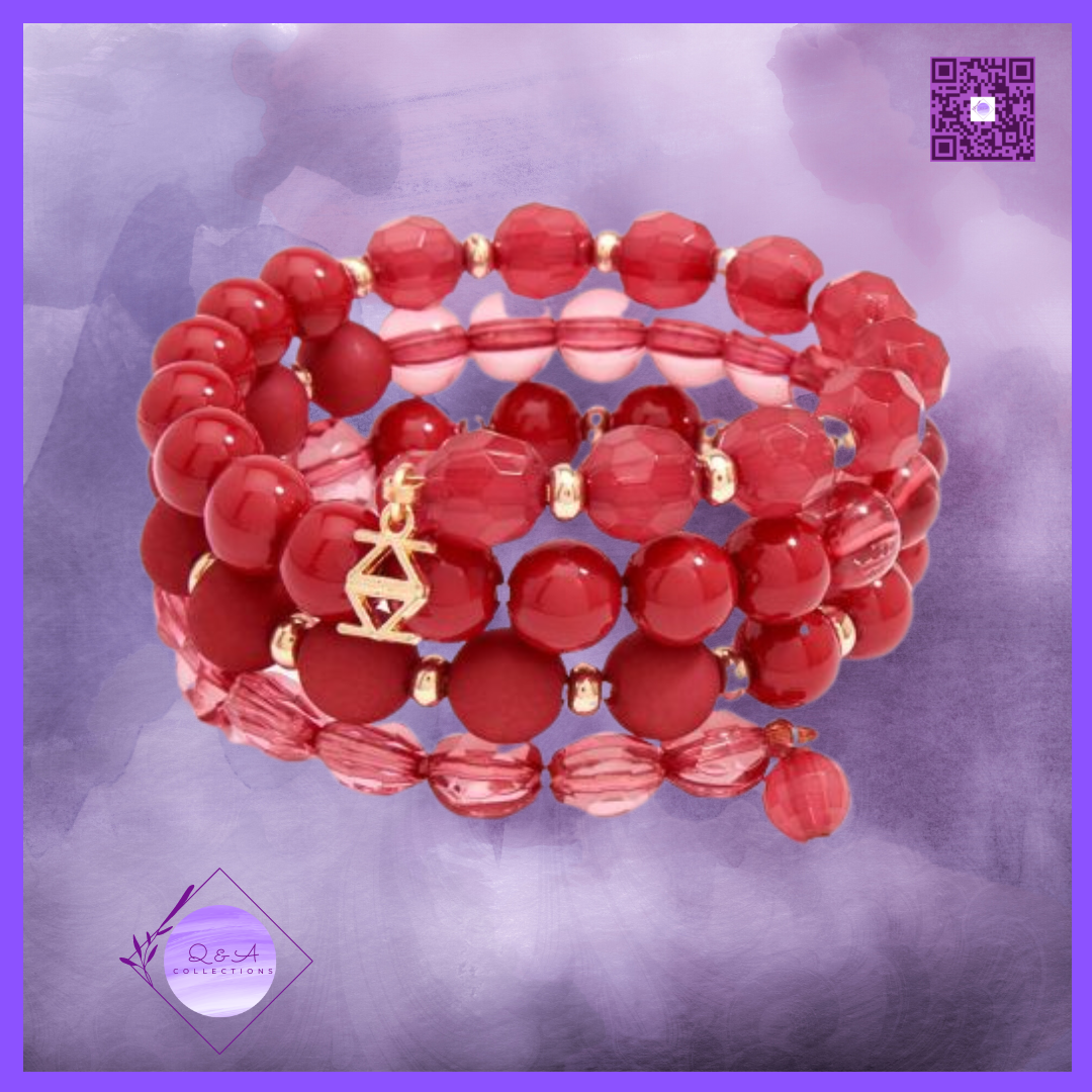Matte and Glossy Beaded Bracelets