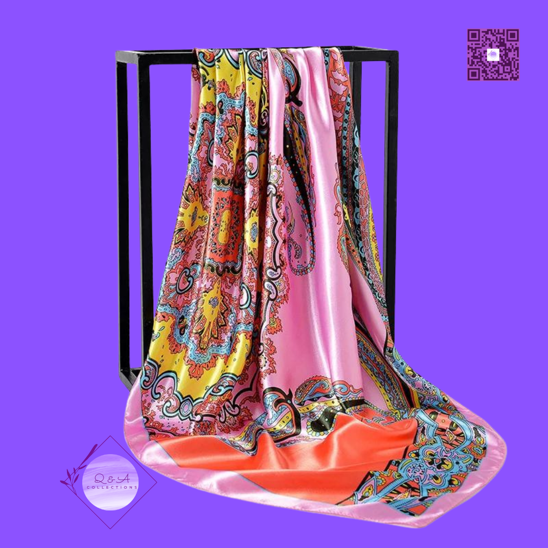 Square Silk Scarves for Women (90*90cm)