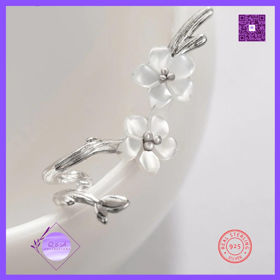 925 Sterling Silver Flower Earrings