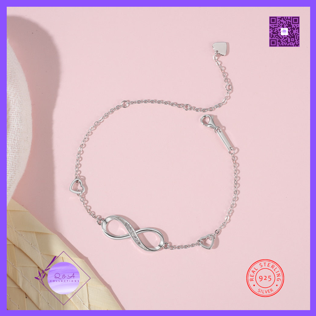 925 Sterling Silver Infinity Bracelets