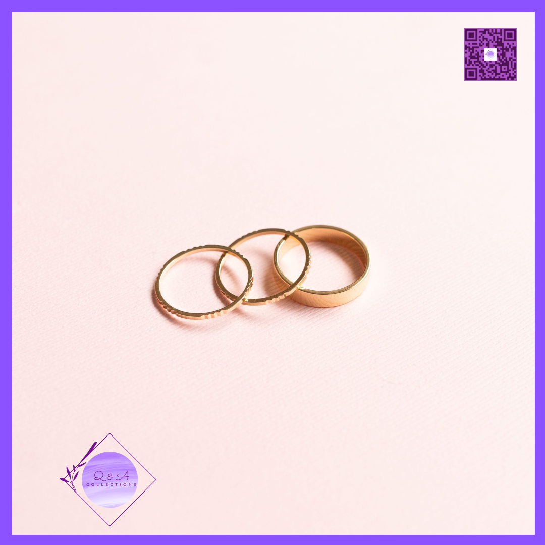 Minimal Gold Ring Set