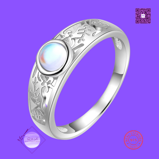 925 Sterling Silver Moonstone Rings