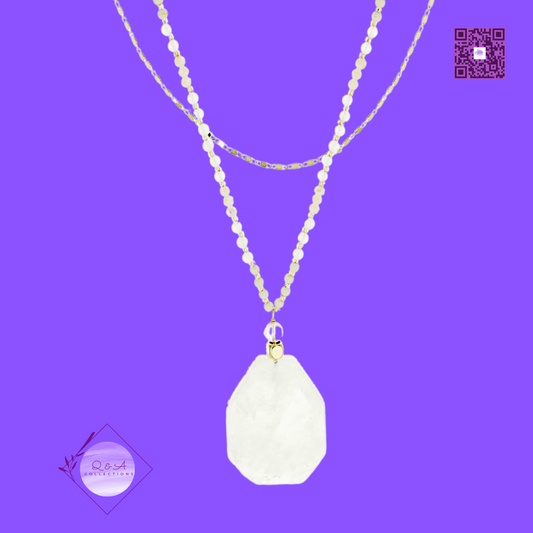 Quartz Stone Pendant Necklace