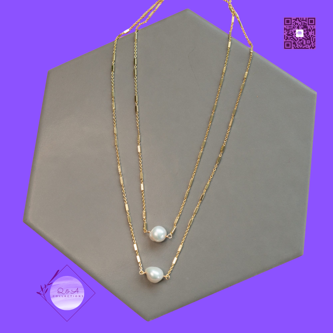 Simple Pearl Layered Necklace