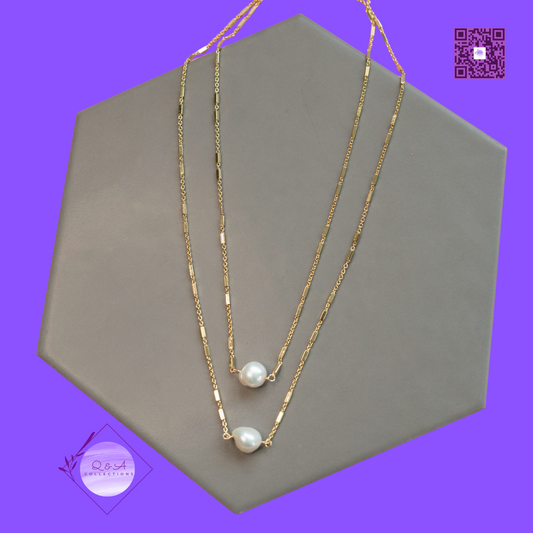 Simple Pearl Layered Necklace