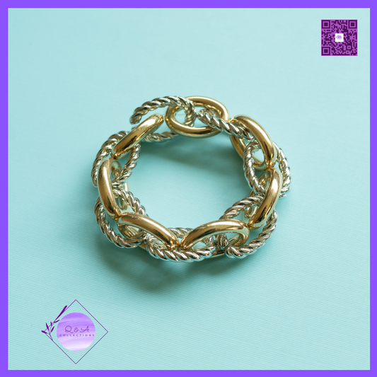 Two Tone Chain Link Bracelet