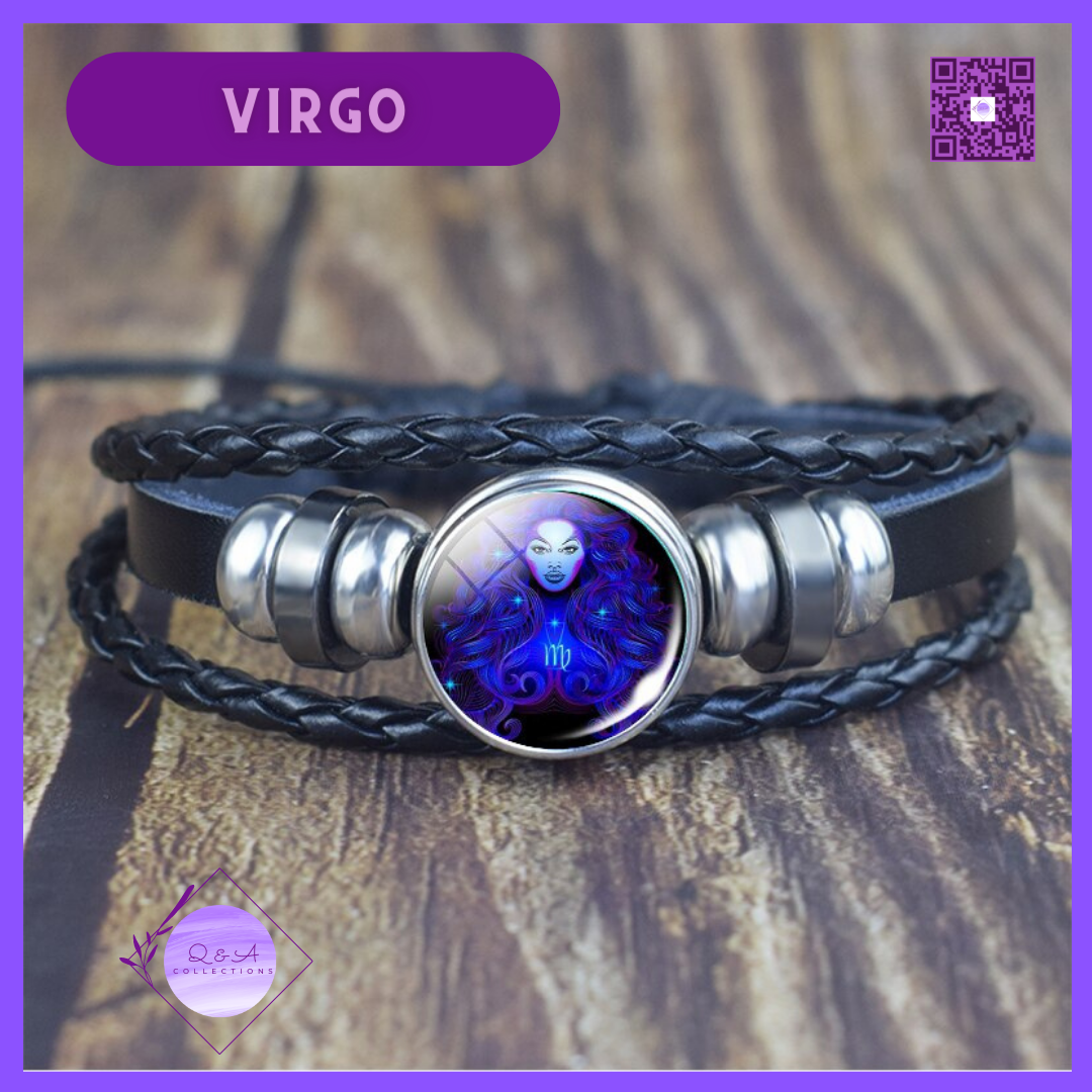 Zodiac Signs Leather Bracelets