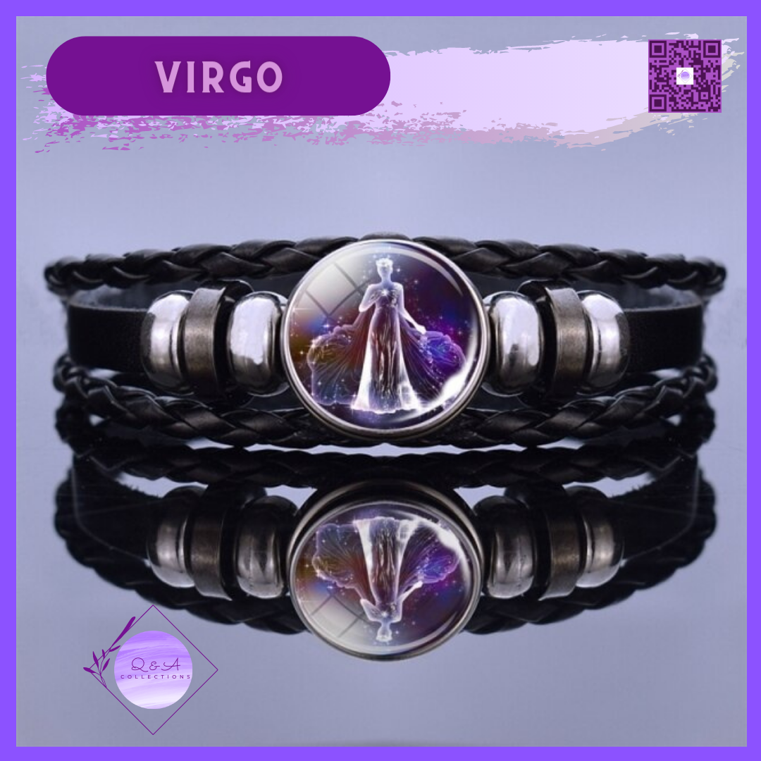 Zodiac Signs Leather Bracelets