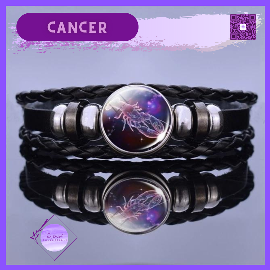 Zodiac Signs Leather Bracelets